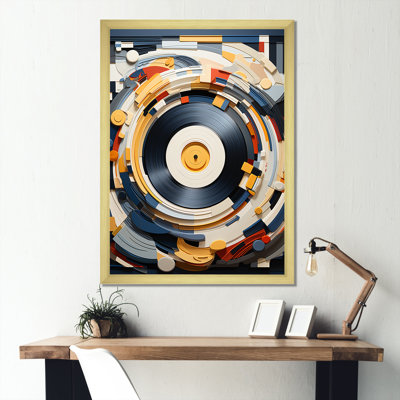 Geometric Grooves Compact Discs - Compact Discs Wall Art