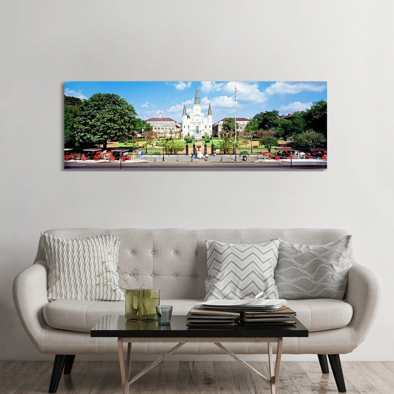 Jackson Square, New Orleans, Louisiana, USA - Wrapped Canvas Panoramic Print, 182.88 cm H x 60.96 cm W