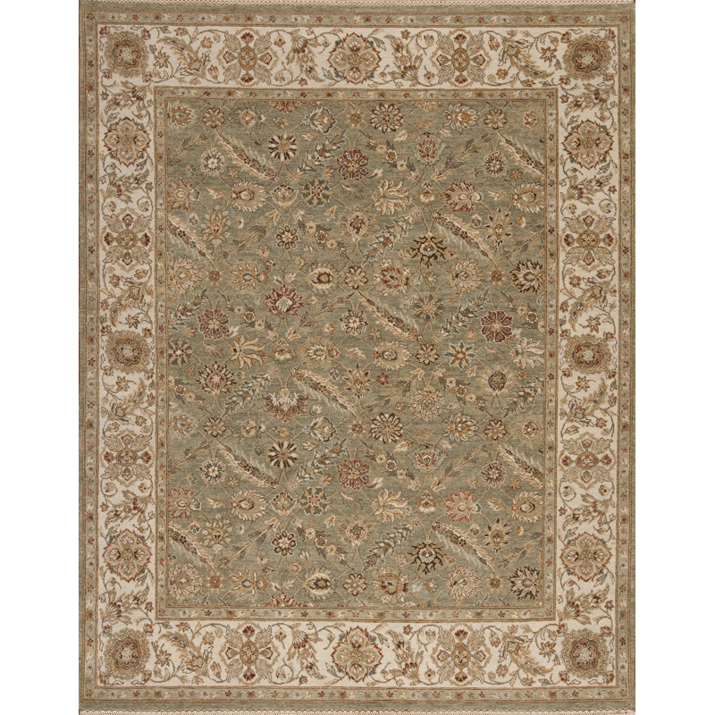 Sovereign Hand Knotted Wool Area Rug, Rectangle 6' x 9'