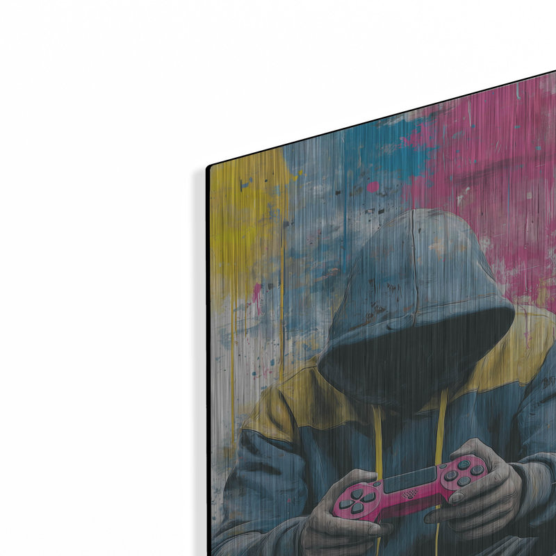  «Gamer Graffiti 4» par Ann Klee, art mural en métal, 12 po x 16 po