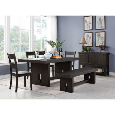 ACME Haddie Dining Table, Distressed Walnut