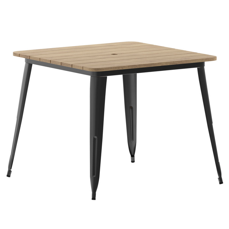 Table de restaurant commerciale intérieure / extérieure en polyester Harewood, L 36 po x L 36 po
