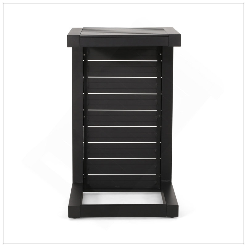 Table en forme de C CAPE CORAL ALU GRIS, Noir