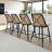 Upholstered 26.5" Rattan Counter Stool