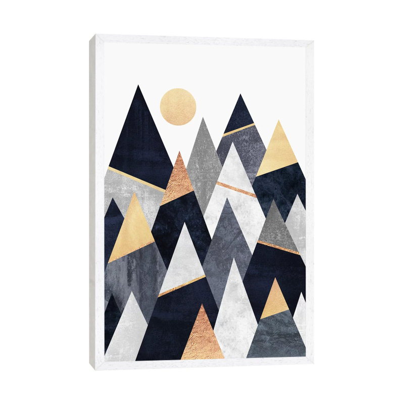 Fancy Mountains - Floater Frame Print on Canvas, 152.5 cm H x 101.5 cm W, White Framed