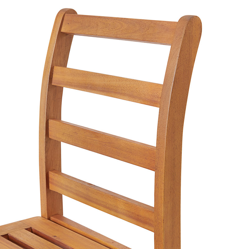 Brandon 3-Piece Natural Acacia Wood Outdoor Bar Height Bistro Set