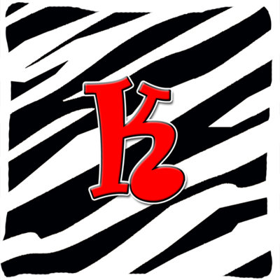 Monogramme initiale Zebra intérieur/extérieur Throw Pillow