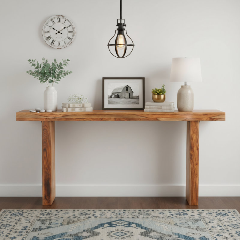Chaliyah 60'' Solid Wood Console Table, Natural