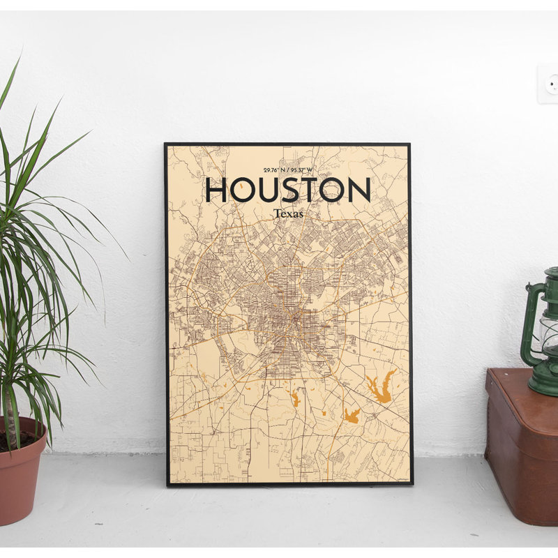 Houston 1 Piece Wall Art, 43.2 cm H x 27.9 cm W x 0.1 cm D
