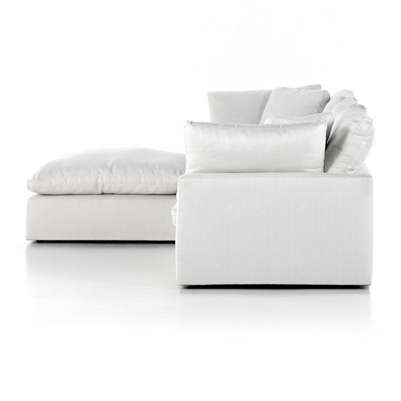 Stevie Modular Sectional, Cream Polyester
