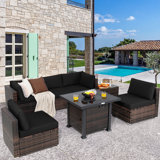 5 - Person Patio Conversation Sets with Cushions