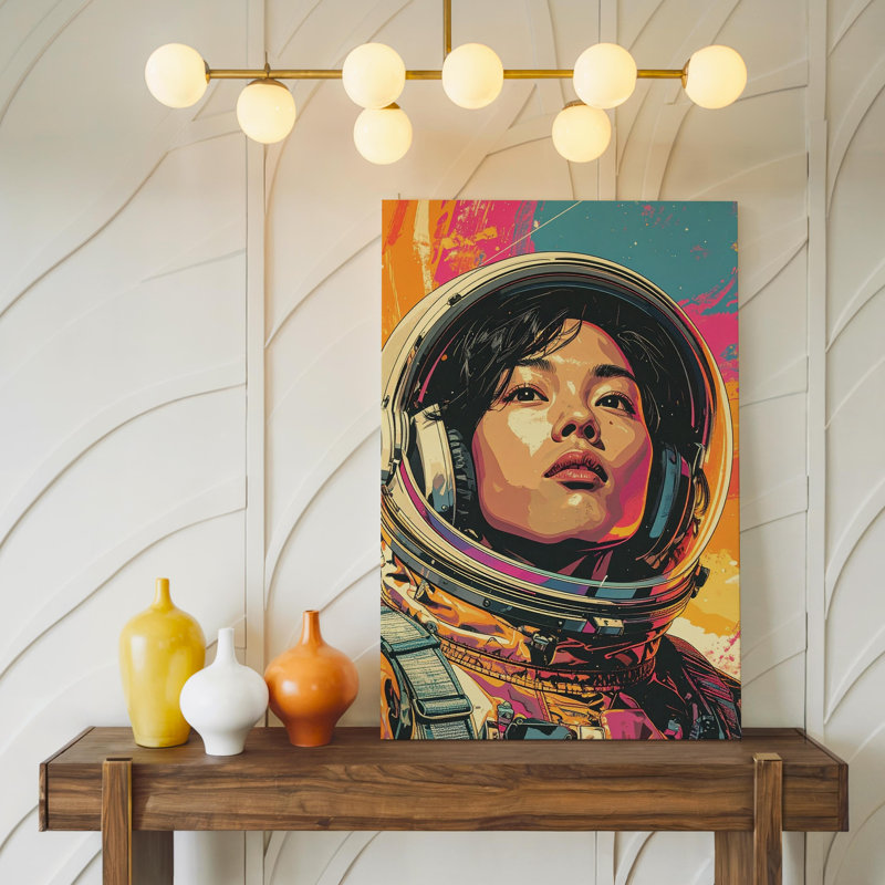 Toile astronaute Pop Art, H 9 po x l 12 po