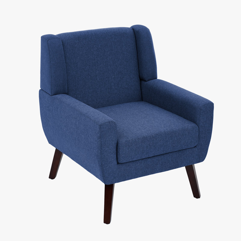 Jaqueze 73.7Cm Wide Armchair, Blue Polyester Blend