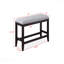 Banc de salle à manger à hauteur de comptoir 1 pièce - Finition gris foncé, siège revêtu de tissu-91219074-91219073