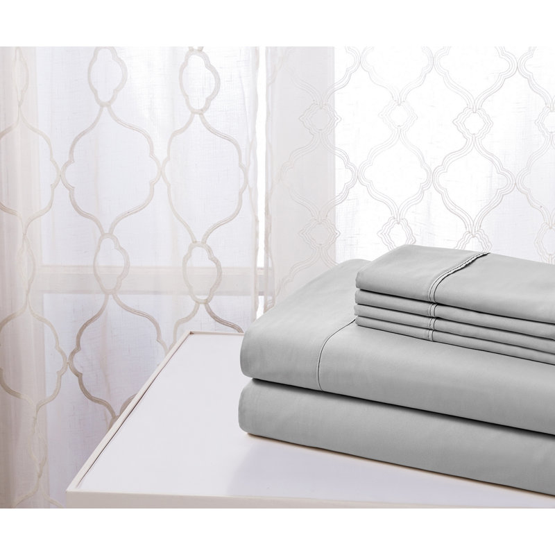  Ensemble de draps 6 pièces Cool Max Kathy Ireland - 6 couleurs, Ensemble de draps pour taille de lit très grand a