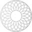Médaillon de plafond 18 po x 18 po x 6 1/8 po x P 1/2 po Cannes-40714657-40714677