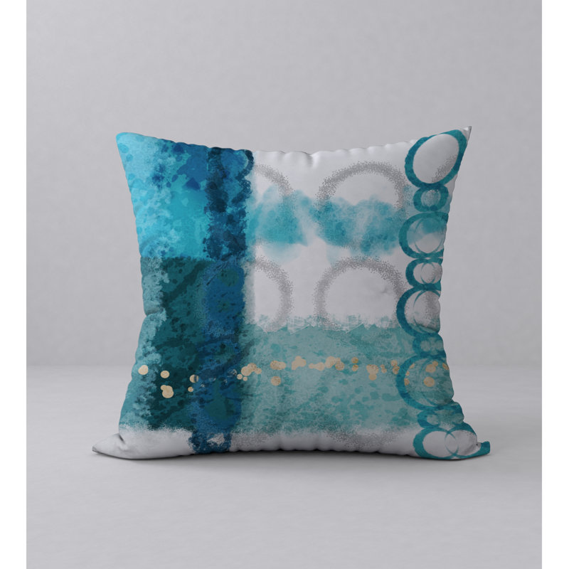 Victor Abstract Reversible Throw Pillow, 18" x 18"
