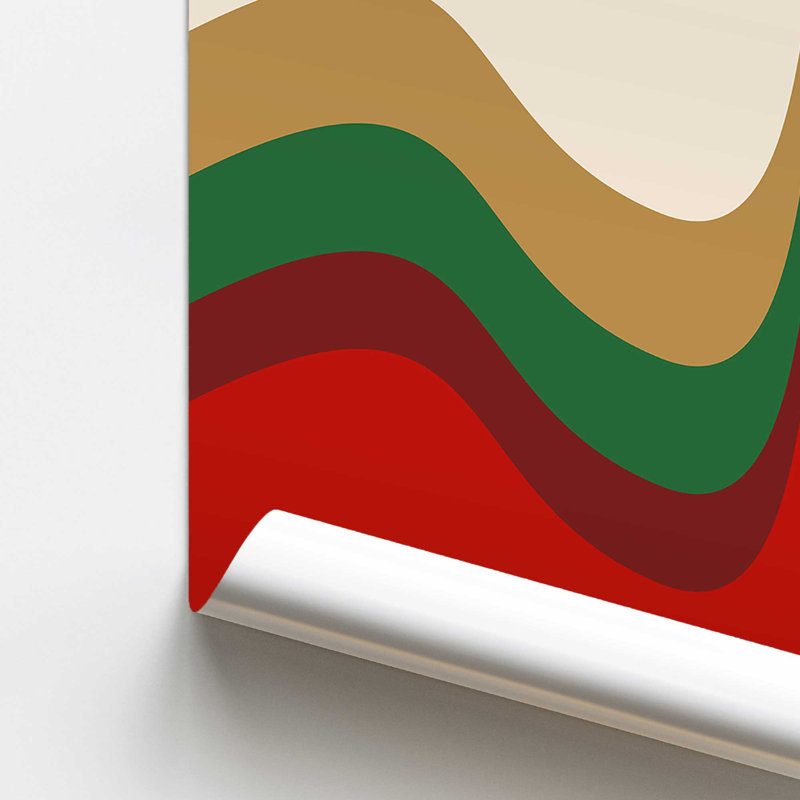 Bauhaus Retro Waves II, Papier, H 10 po x l 8 po