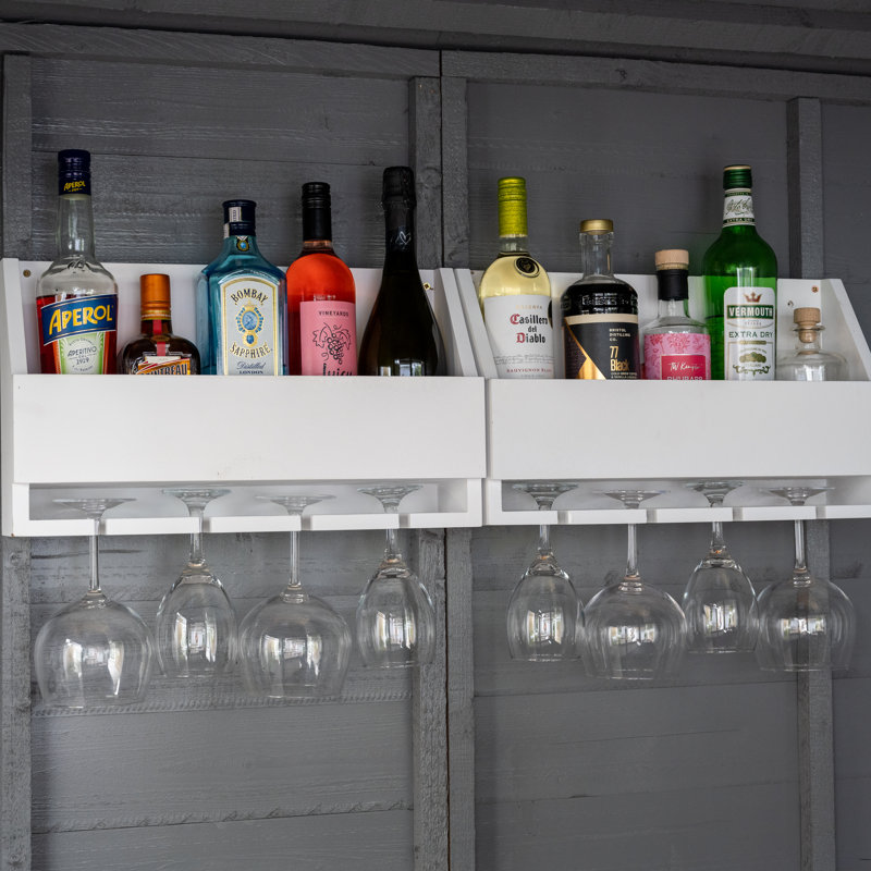 Forest Garden Bar Counter with Solid Wood Outer Material