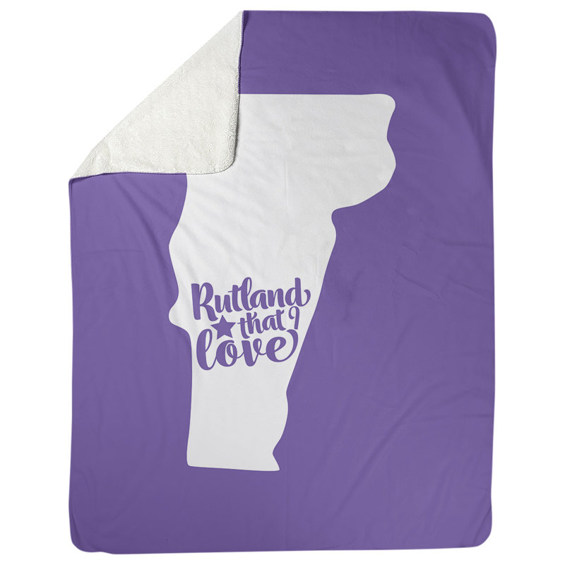 Jeté polaire rutland vermont love, l 52,5 po x L 62,5 po, Mauve