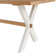Chelsea 72" Wide Farmhouse Style Table With Crossed Legs Rectangular Dining Table with Two Benches