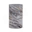 Table basse cylindrique simple texturée en marbre gris, diamètre de 12 pouces, hauteur de 19,7 pouces, matériau en bois aggloméré pour les salons de style industriel