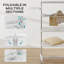 HOMCOM Clothes Airer Foldable with Wheels White-124279203