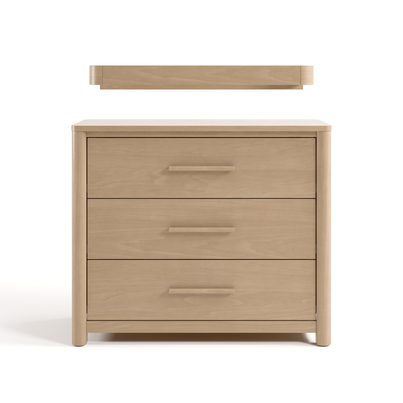 Malta 3 Drawer Chest With Removable Changing Topper, Driftwood