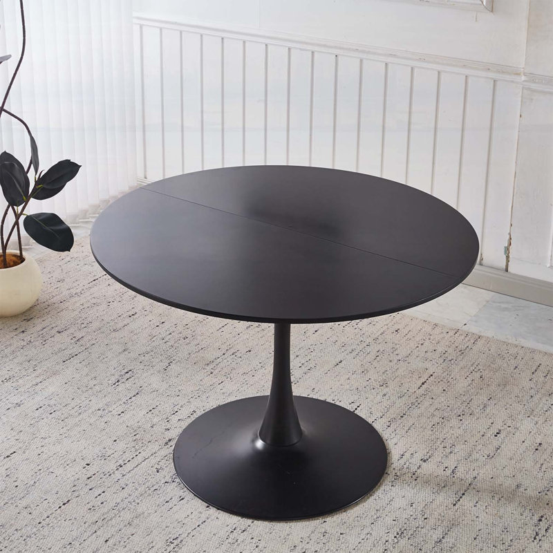 Table de salle à manger ronde, table de bout et table basse de loisirs, Noir