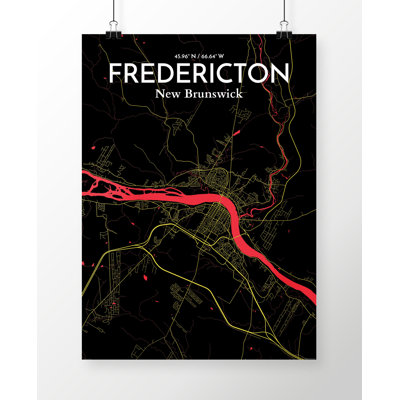 Frederion City Map - No Frame Print