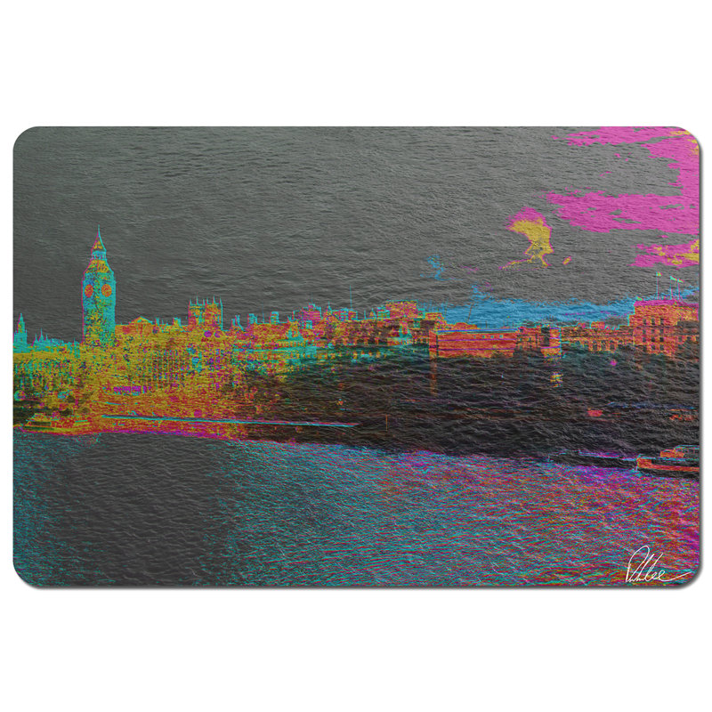 Branksome Polyester-Coated Hardboard No Pattern Rectangle Placemat, Orange