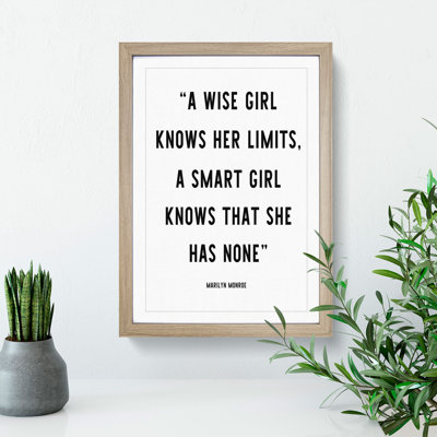A Smart Girl - Picture Frame Typography
