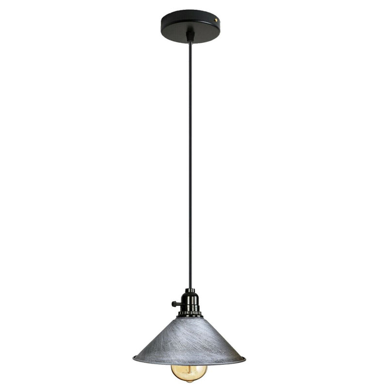 Faris 1 - Light Black Pendant, Brushed Silver