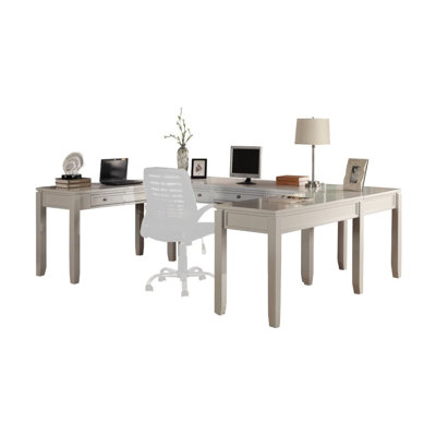 Annmarie 5 Piece Solid Wood Computer Desk Office Set