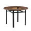 Table de salle à manger moderne moderne minimaliste avec incrustation de verre et support en métal