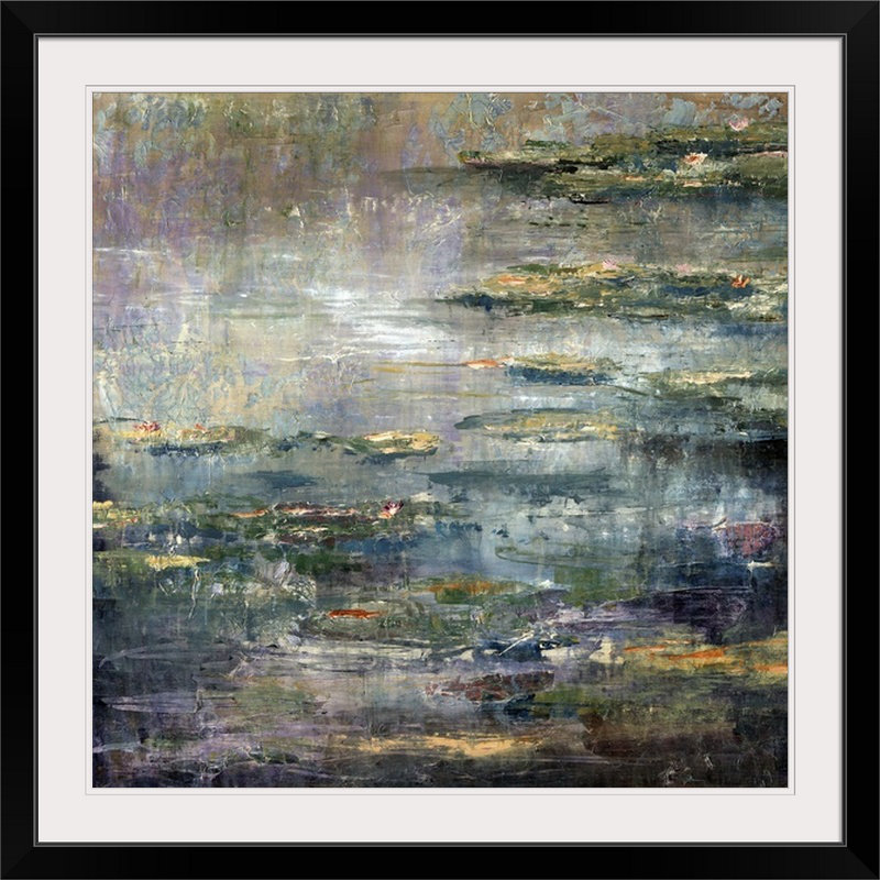 «Sommet Twilight Lillies» par Alexys Henry, reproduction d'art, H 28 x l 28 po x P 1 po, Cadre noir
