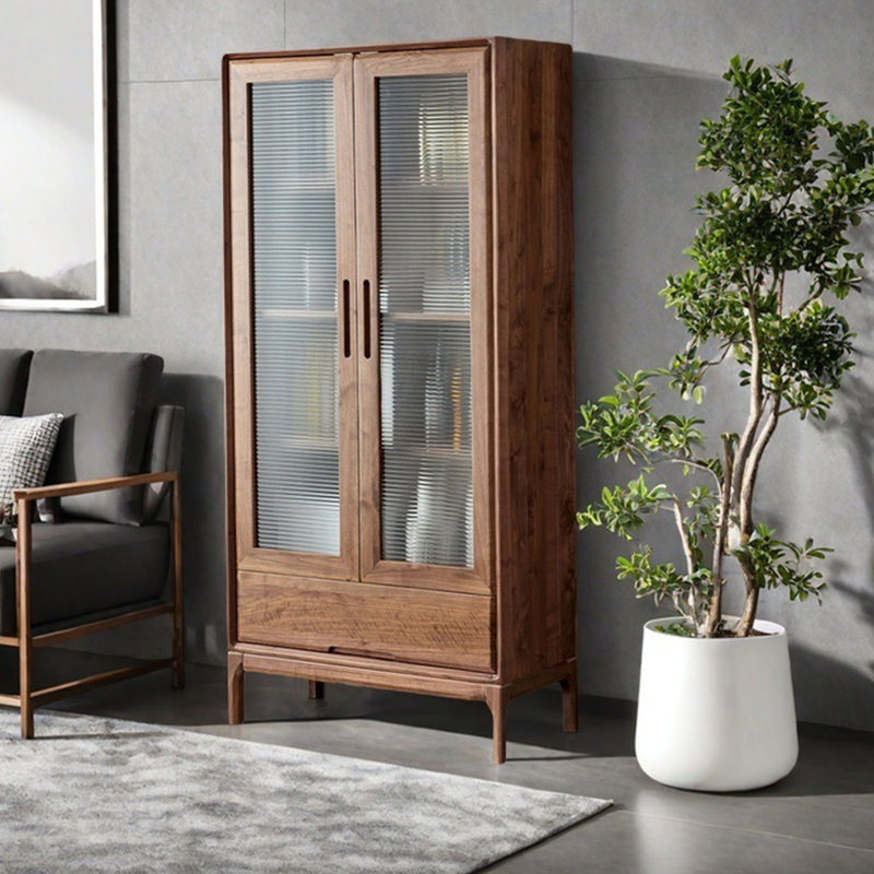Bibliothèque moderne en noyer noir de luxe moderne, (4 tablettes) H 74,02 po x l 31,5 po x P 13,78 po