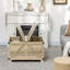 Table basse Farmhouse avec rangement, table basse carrée pour le salon, table centrale en bois avec plateau relevable à charnière et espace caché-362122240-362122243