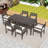 7-Piece Patio Dining Set with Outdoor Table and 6 Cushioned Chairs for Garden-908790269