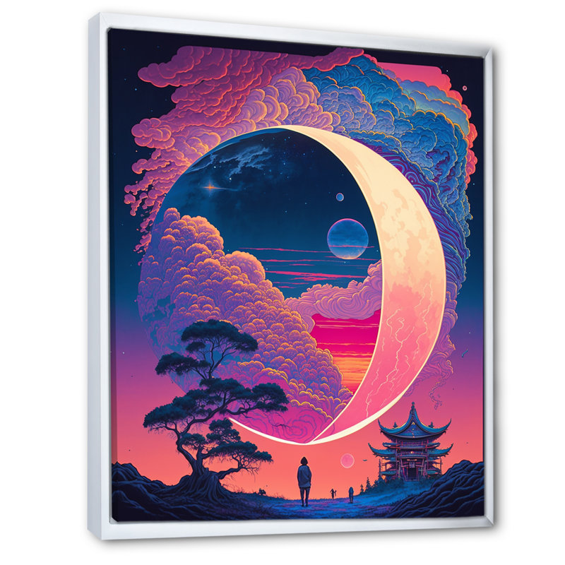 «Magic Mythical Visions Of Antique Legends», reproduction d'art sur toile, Cadre flottant blanc, 32" H x 24" W
