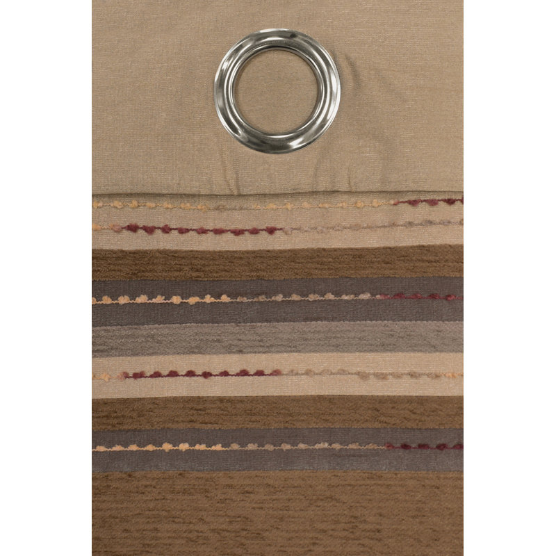 Jarrell Curtain, 165cm Width, Brown/Khaki
