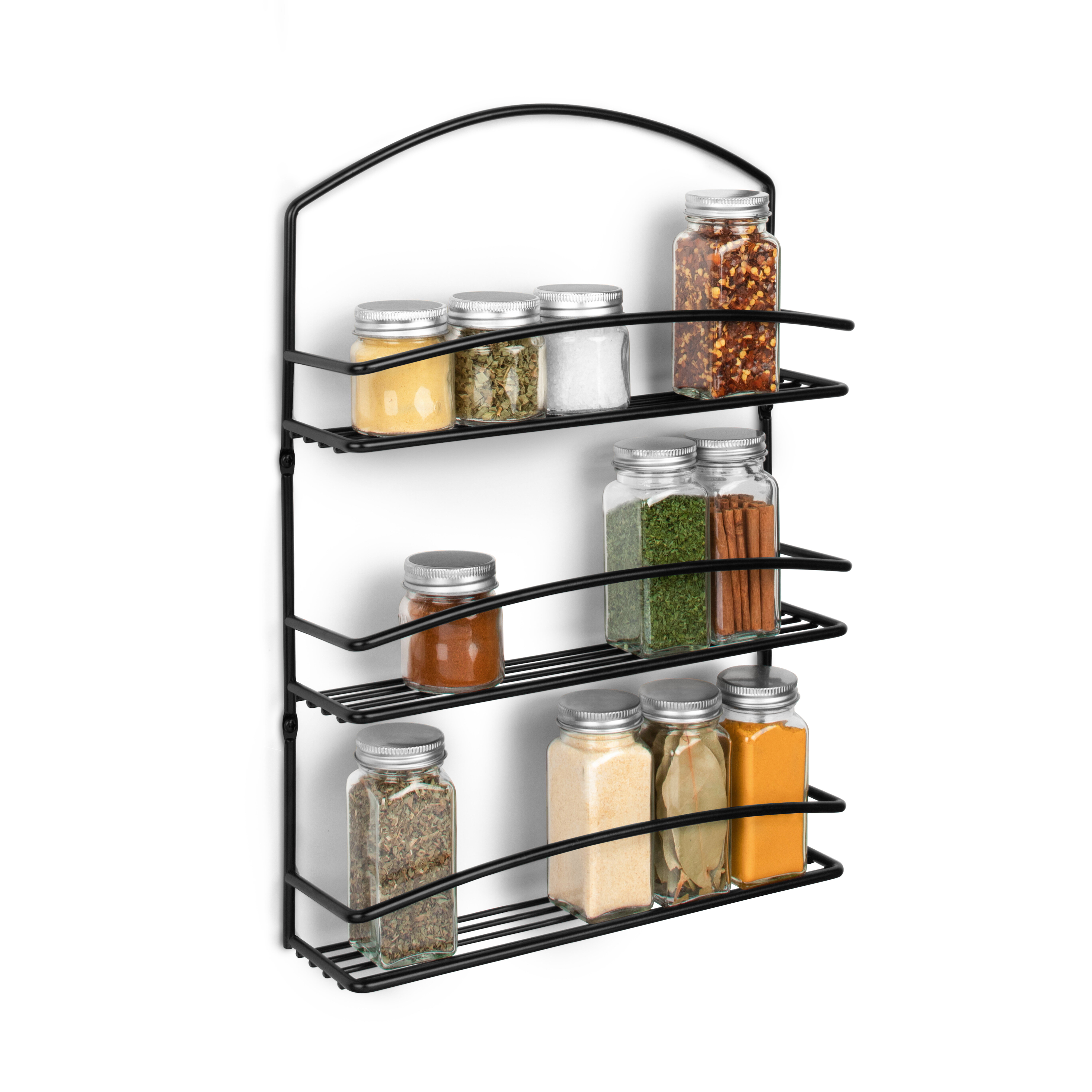 Invisible' Acrylic Spice Rack Wall Mount Organizer [3 Pack, 15