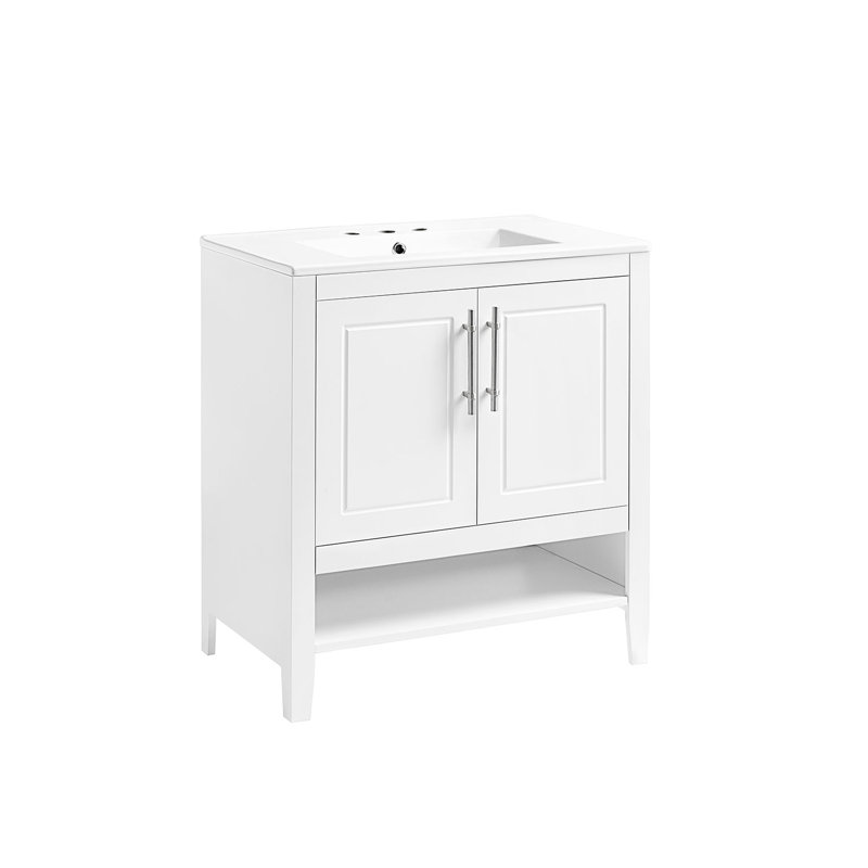 30'' Single Bathroom Vanity with Ceramic Top