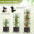 1 Pc Raised Garden Bed With Trellis And Wheels Self-watering Planter Box With 3 Heights & Detachable Pe-coated Metal Tubes
