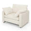  Ensemble de 2 fauteuils d'appoint surdimensionnés de 42,1 po avec siège de 33,6 po de largeur, dossier ergonomique 120 °, 2 coussins de salon, chenille-1578642831