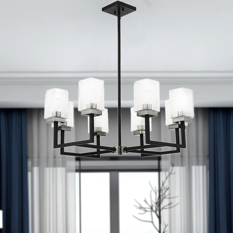 Lustre linéaire moderne à 8 lumières Dolph