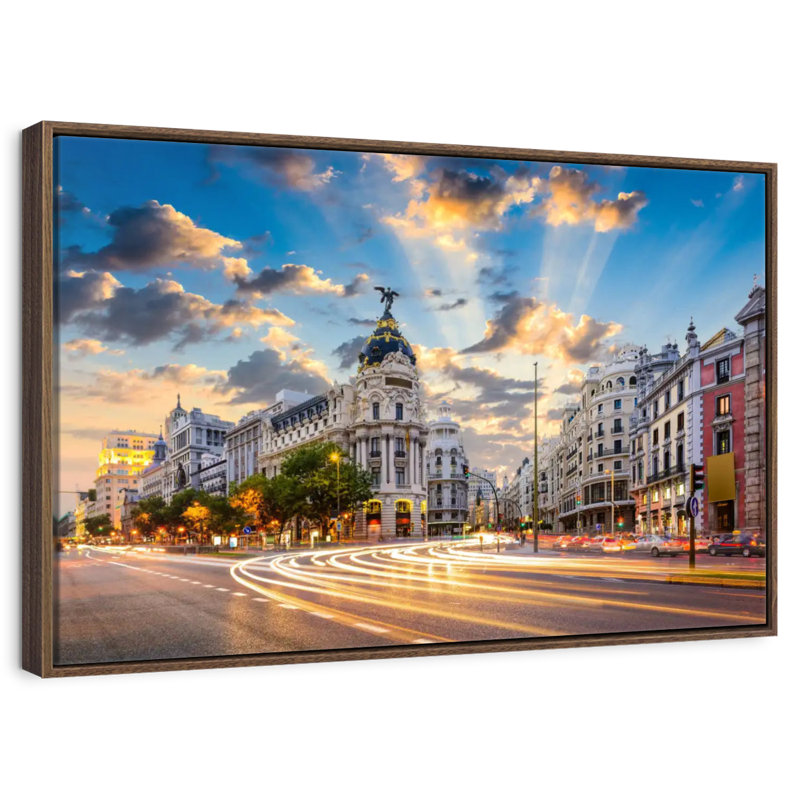 Sentiers lumineux Gran Gran, Cadre flottant noyer, 40 po x 27 po