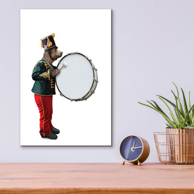  'Bear Drummer' by John Hovenstine Acrylic Glass Wall Art, 12" x 16"