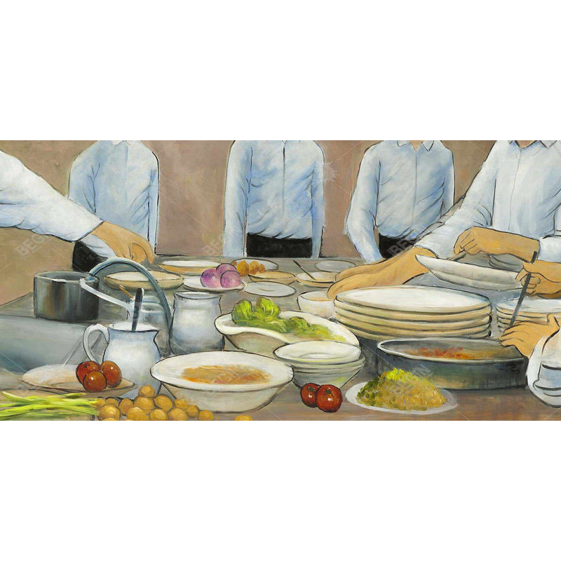 Cook chefs at work - 15.75"x31.50" Desk mat