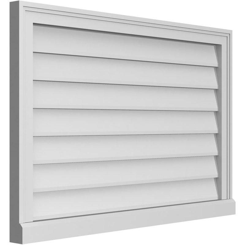 Cadre de seuil Brickmould, brun clair apprêté, H 24 po x l 36 po x P 2 po